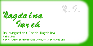 magdolna imreh business card